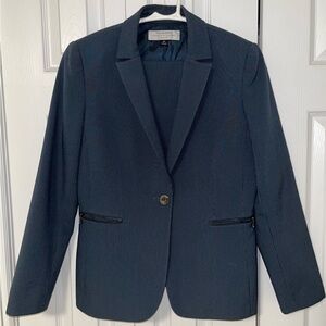 Tahari ASL Suit Set, Blazer & Pant, Navy Pinstripe